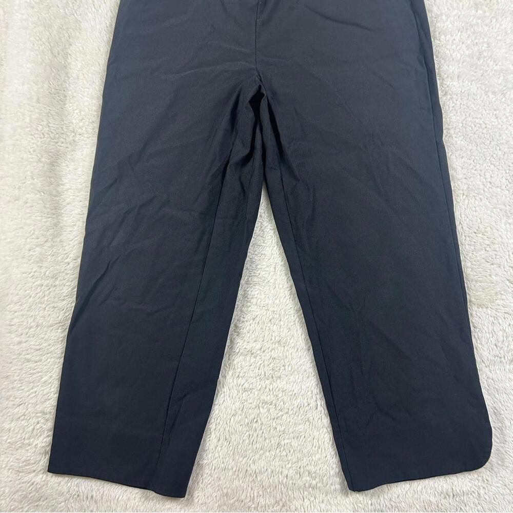 Eileen Fisher Black Wide Leg Casual Pants - Picture 4 of 12